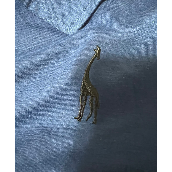 Apaelea Blue and Black Three Button Front Polo, Size XXL - Picture 4 of 5